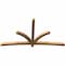 Ekena Millwork Davenport Rough Sawn Timber Gable Bracket, Western Red Cedar, 108"W x 58"H x 4"D x 4"F, 13/12 Pitch GBW108X58X0404DAV00RWR - alternate 2